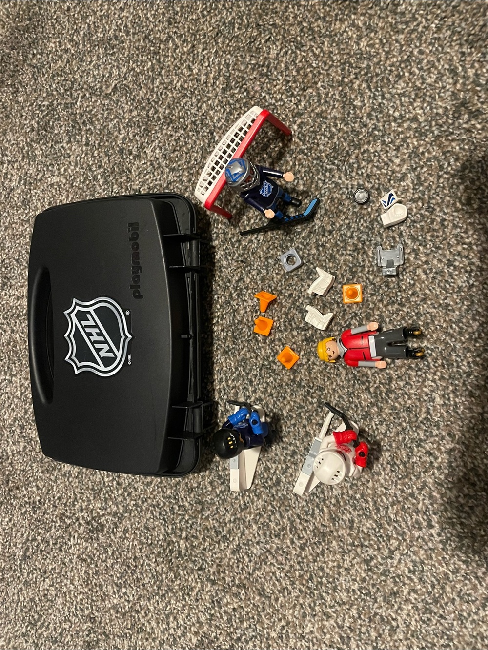 Playmobil NHL Ice Hockey Playset with Black Carry Case - Multicolor